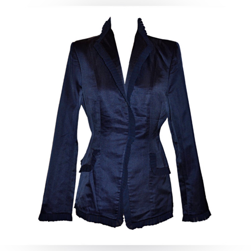 Richard Tyler Couture Evening Jacket Navy Blue